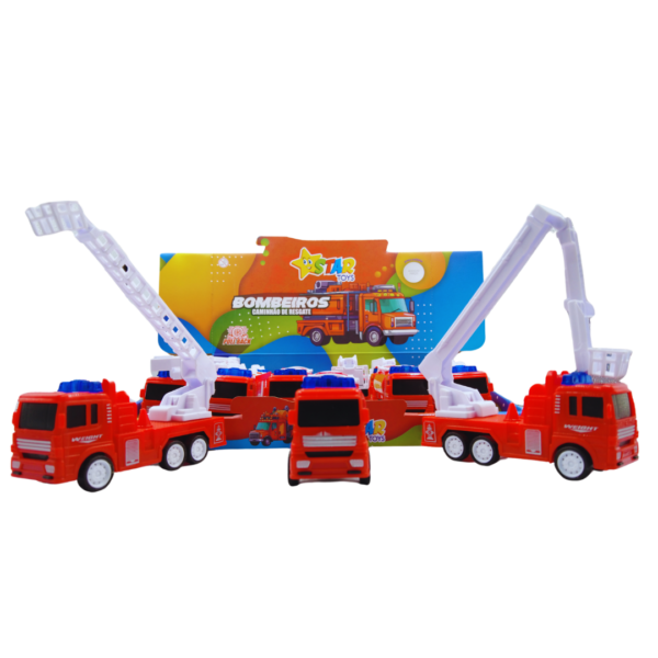 Esquadrão de Bombeiros - Kit com 4 caminhões